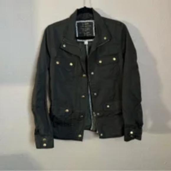 J Crew Relaxed Boyfriend Field Jacket Green XS
